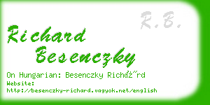 richard besenczky business card